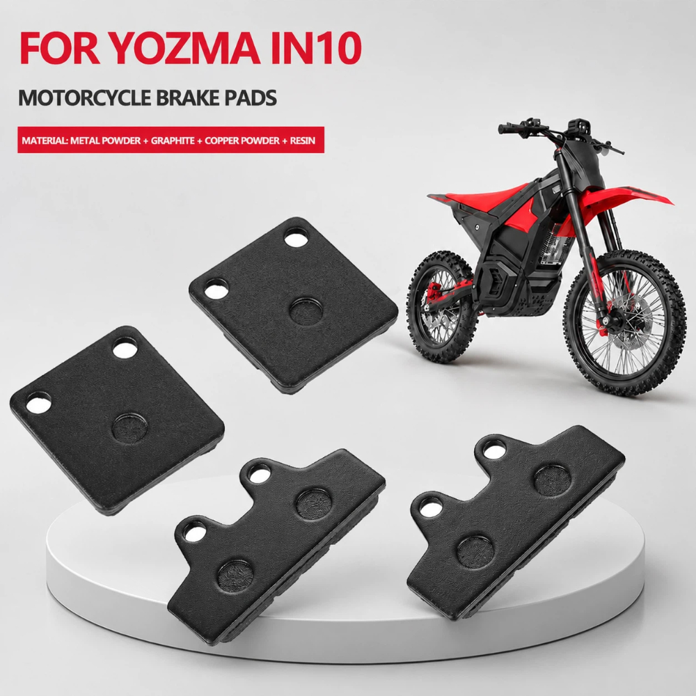 Brake Pads Bike - ผ้าเบรกหน้า-หลังสำหรับรถมอเตอร์ไซค์ Yozma IN10 รถมอเตอร์ไซค์วิบากไฟฟ้า อะไหล่ทดแทนทองแดงเผาสำหรับจักรยานไฟฟ้า