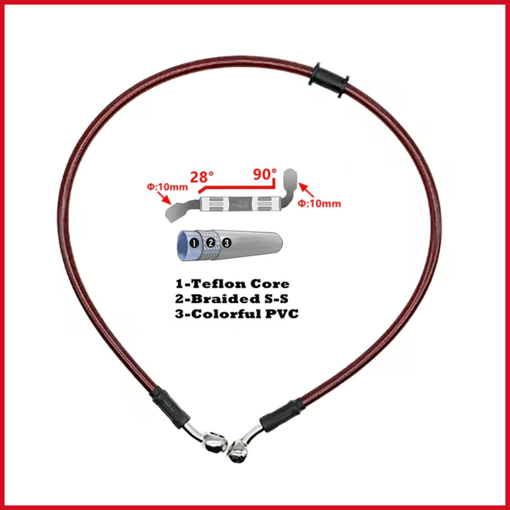 Motorcycle Brake Cable - 28-90 องศา 10 มม.Banjo 300 มม.ถึง