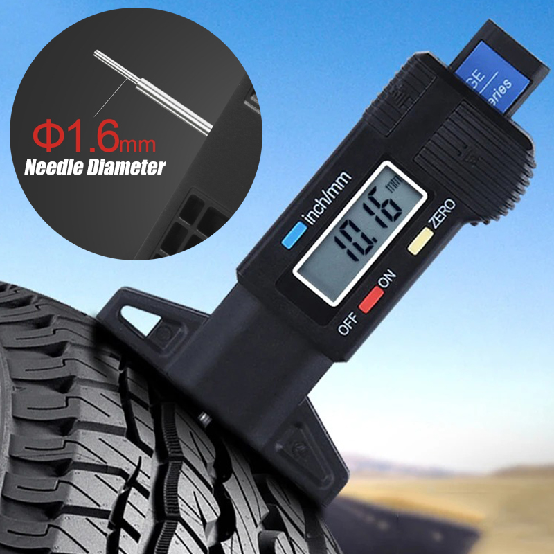 Brake Caliper - ดิจิตอลรถจักรยานยนต์ยางรถยางความลึกวัดความลึกวัดเครื่องมือ Caliper การตรวจจับความหนาเครื่องวัด Tread เบรค Pad