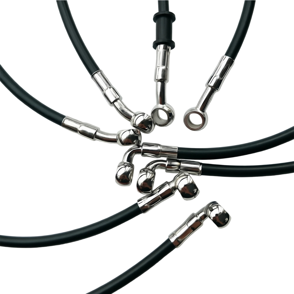 สีดำ 28 ° -90 °   สายเบรกไฮดรอ - Motorcycle Brake Cable บทวิจารณ์และราคา