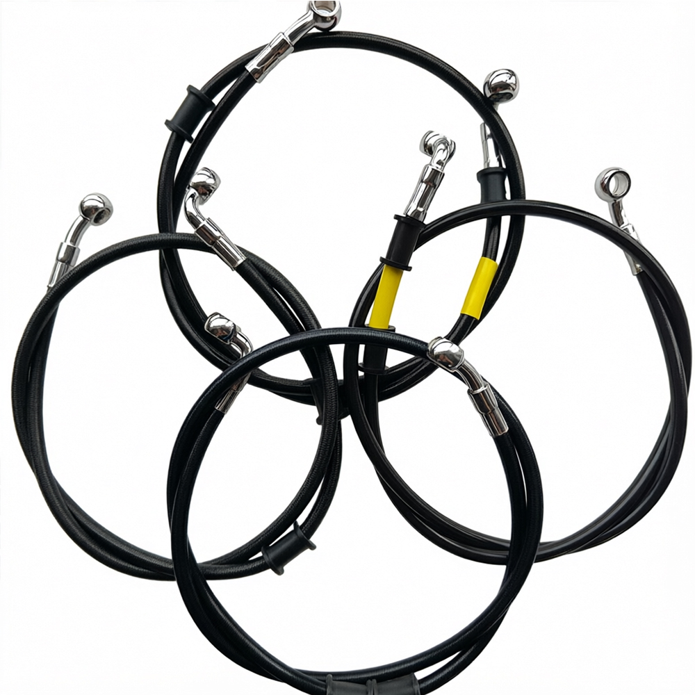 สีดำ 28 ° -90 °   สายเบรกไฮดรอ - Motorcycle Brake Cable บทวิจารณ์และราคา